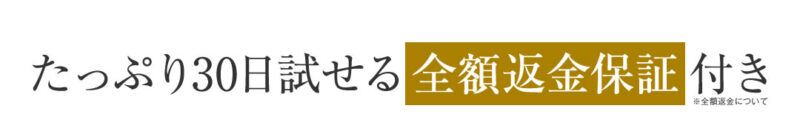 30日間全額返金保証,フィンジア