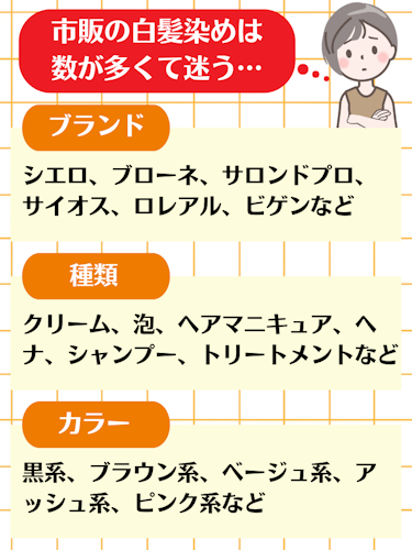 白髪染め,市販,おすすめ,選び方
