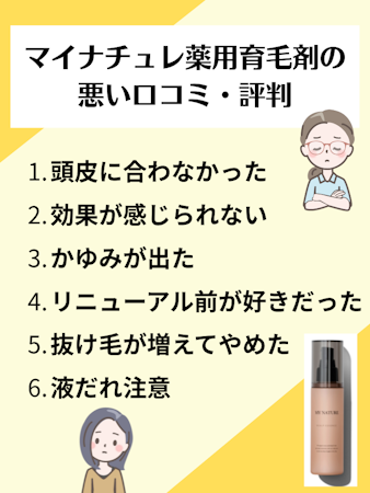 マイナチュレ,悪い口コミ