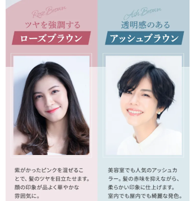 KAMIKA(カミカ)白髪染めカラートリートメント,色展開