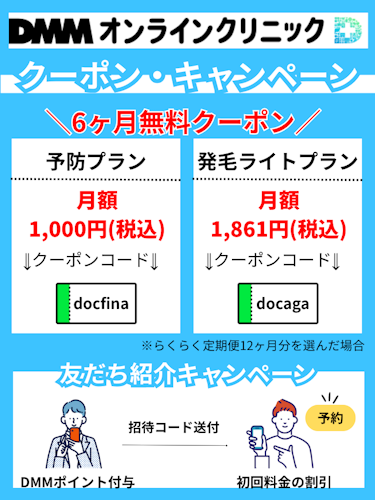 DMMオンラインクリニック,クーポン,キャンペーン