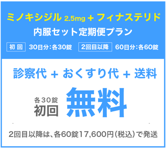栄仁会AGAオンライン診療,定期プラン,無料