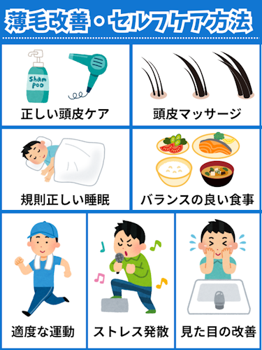 ハゲ,人生終了,セルフケア