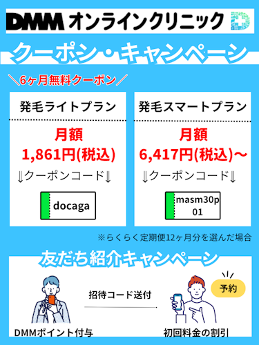 DMMオンラインクリニック,クーポン,キャンペーン
