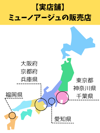 ミューノアージュ,ドラッグストア,実店舗