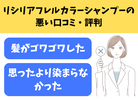 リシリアフレルカラーシャンプー,悪い口コミ