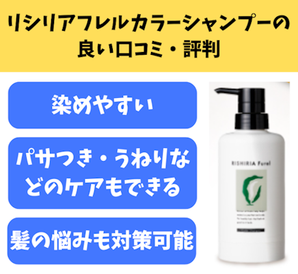 リシリアフレルカラーシャンプー,良い口コミ