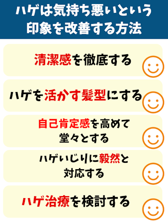 はげ,気持ち悪い,印象改善